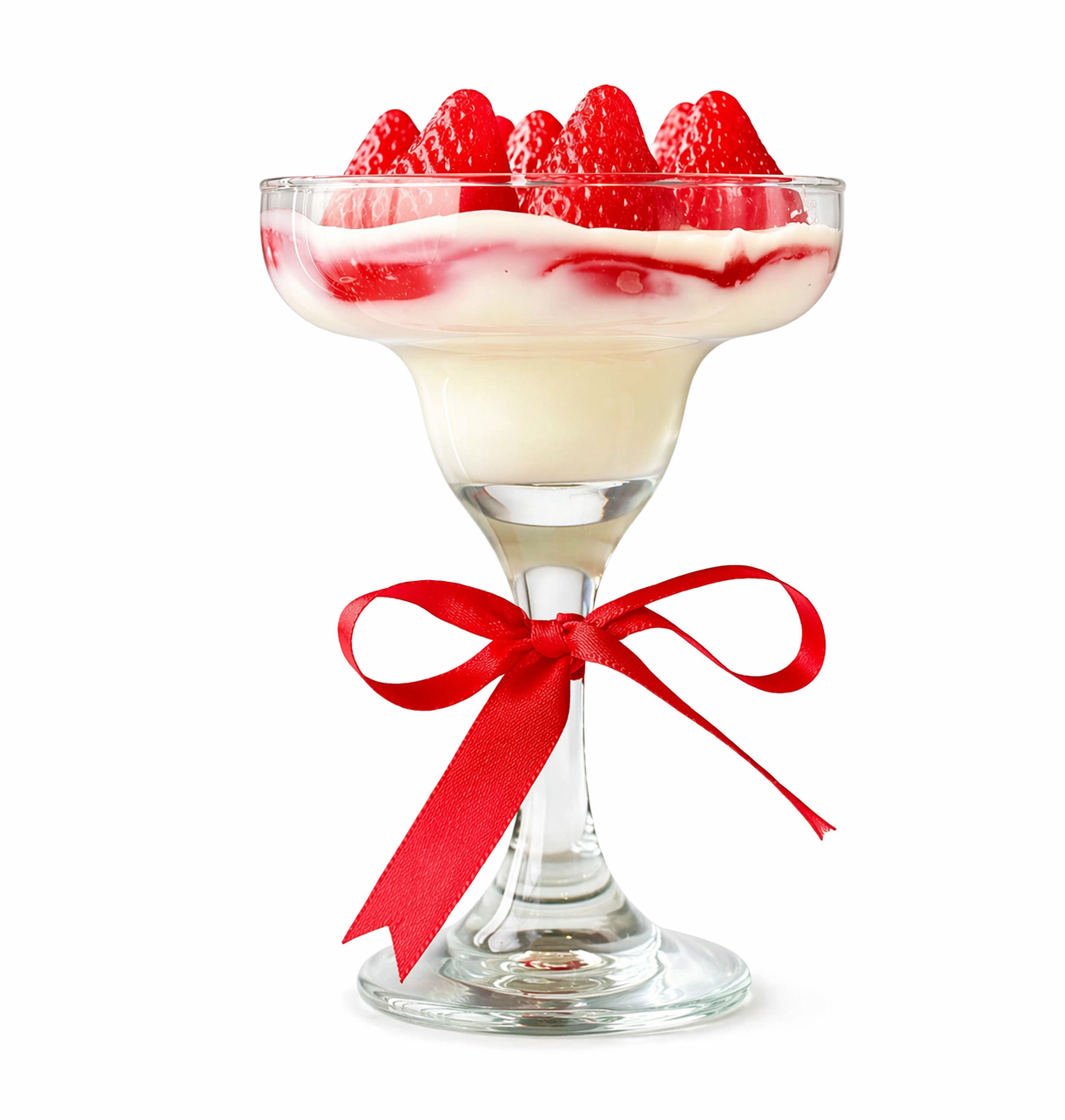 Strawberry Dessert Candle in Glass – Handmade Aesthetic Gift | The Keepsake Studio