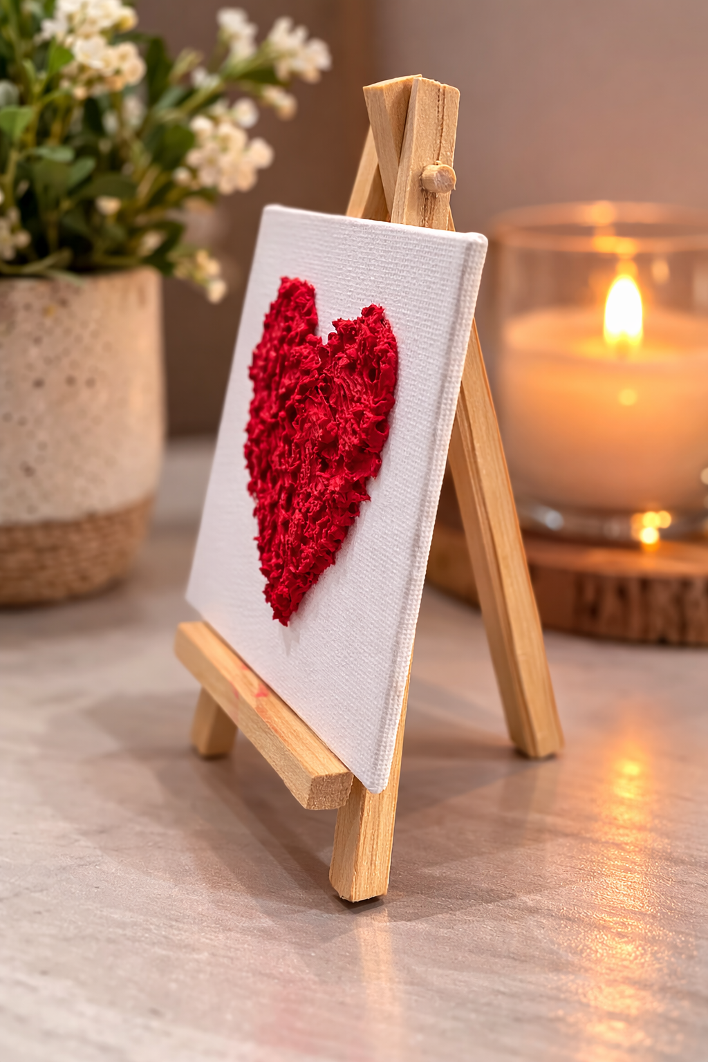 Mini heart canvas