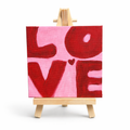 Mini Love Canvas Painting – Hand-Painted Romantic Art Decor