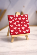 Mini Love Canvas – 3×3 Handmade Heart Painting