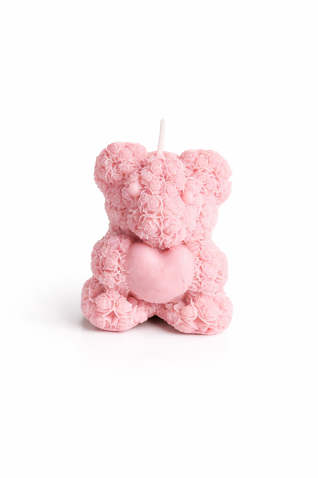 Rose Teddy Bear Candle (Set of 2) – Romantic Handmade Gift