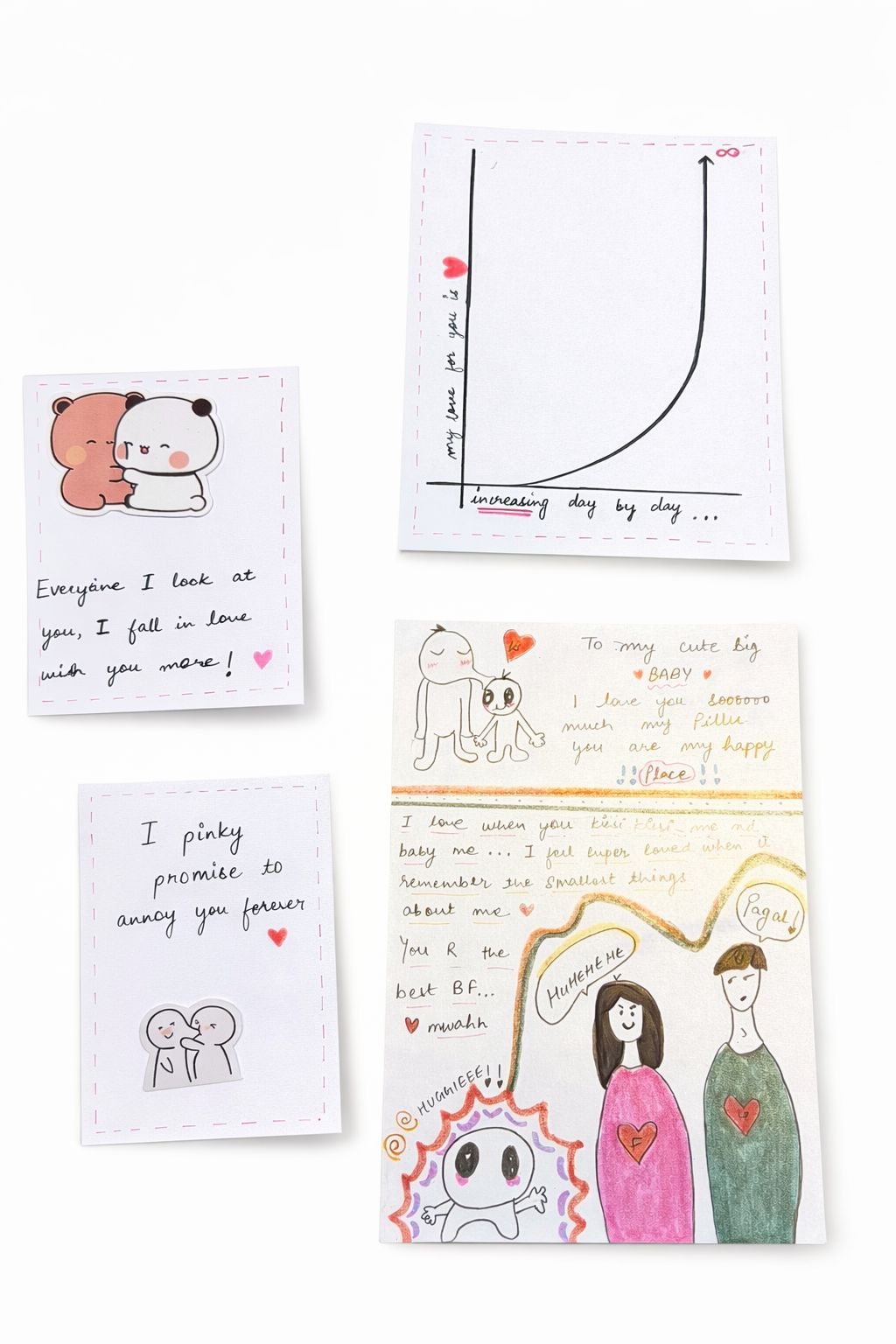 Handmade Romantic Love Scrapbook Card- Best for any ocassion.