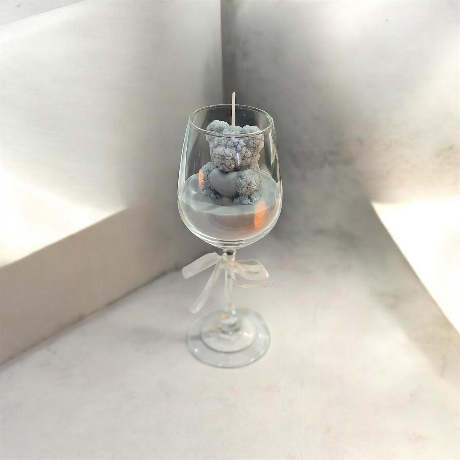Romantic Teddy Candle in Glass – Handmade Love Gift