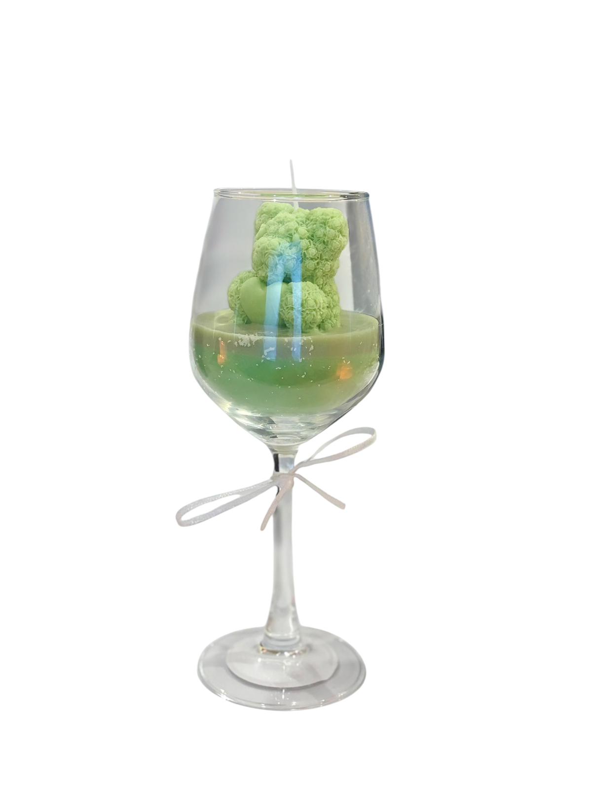 Romantic Teddy Candle in Glass – Handmade Love Gift