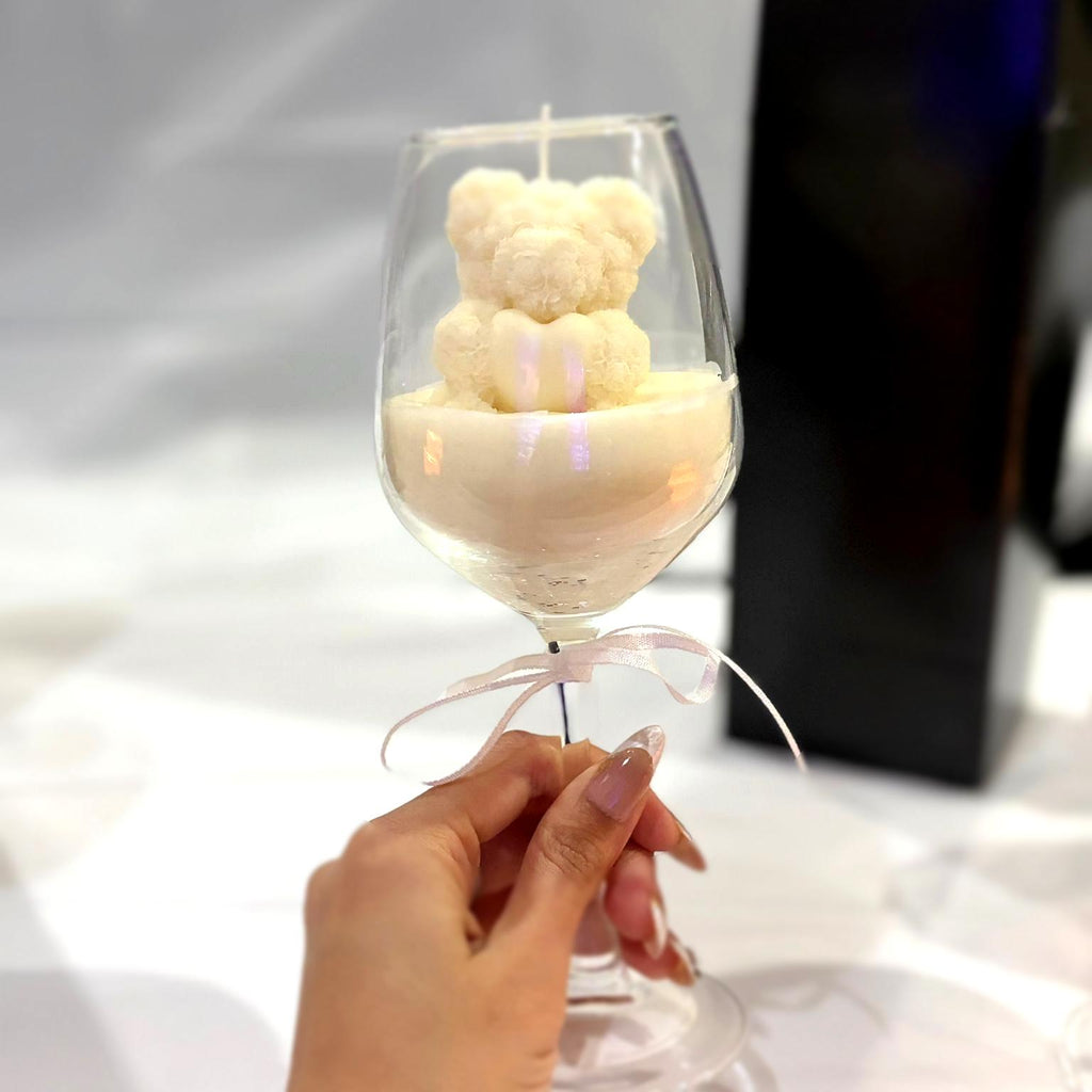 Romantic Teddy Candle in Glass – Handmade Love Gift