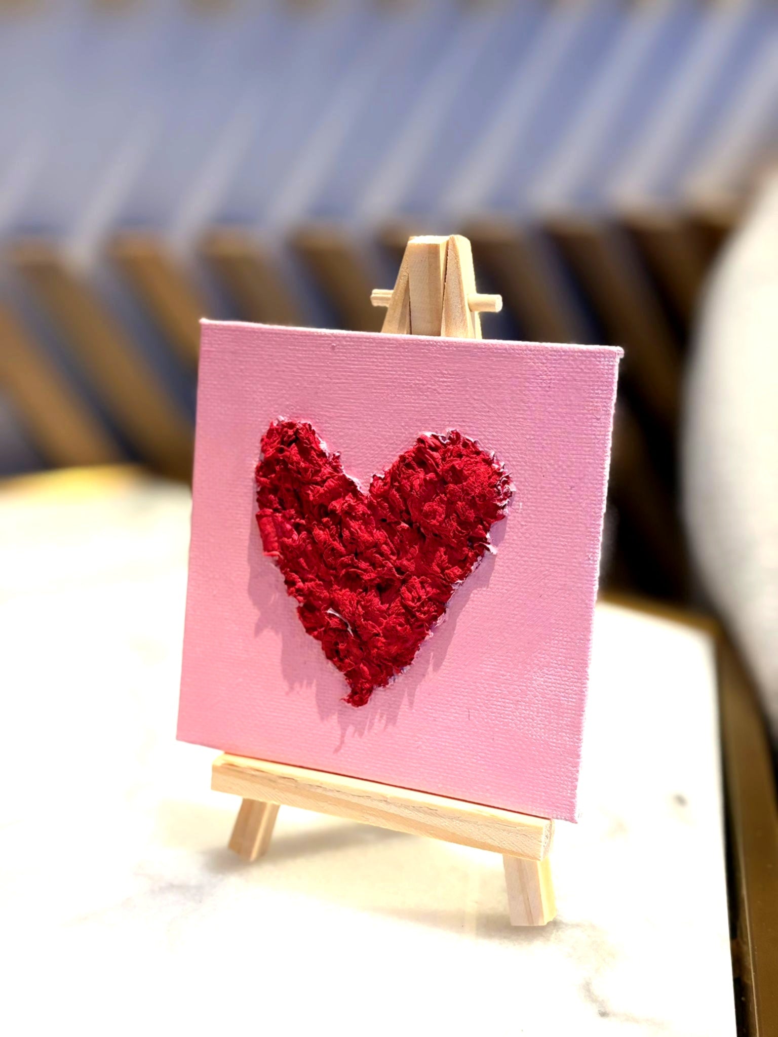 Mini heart canvas