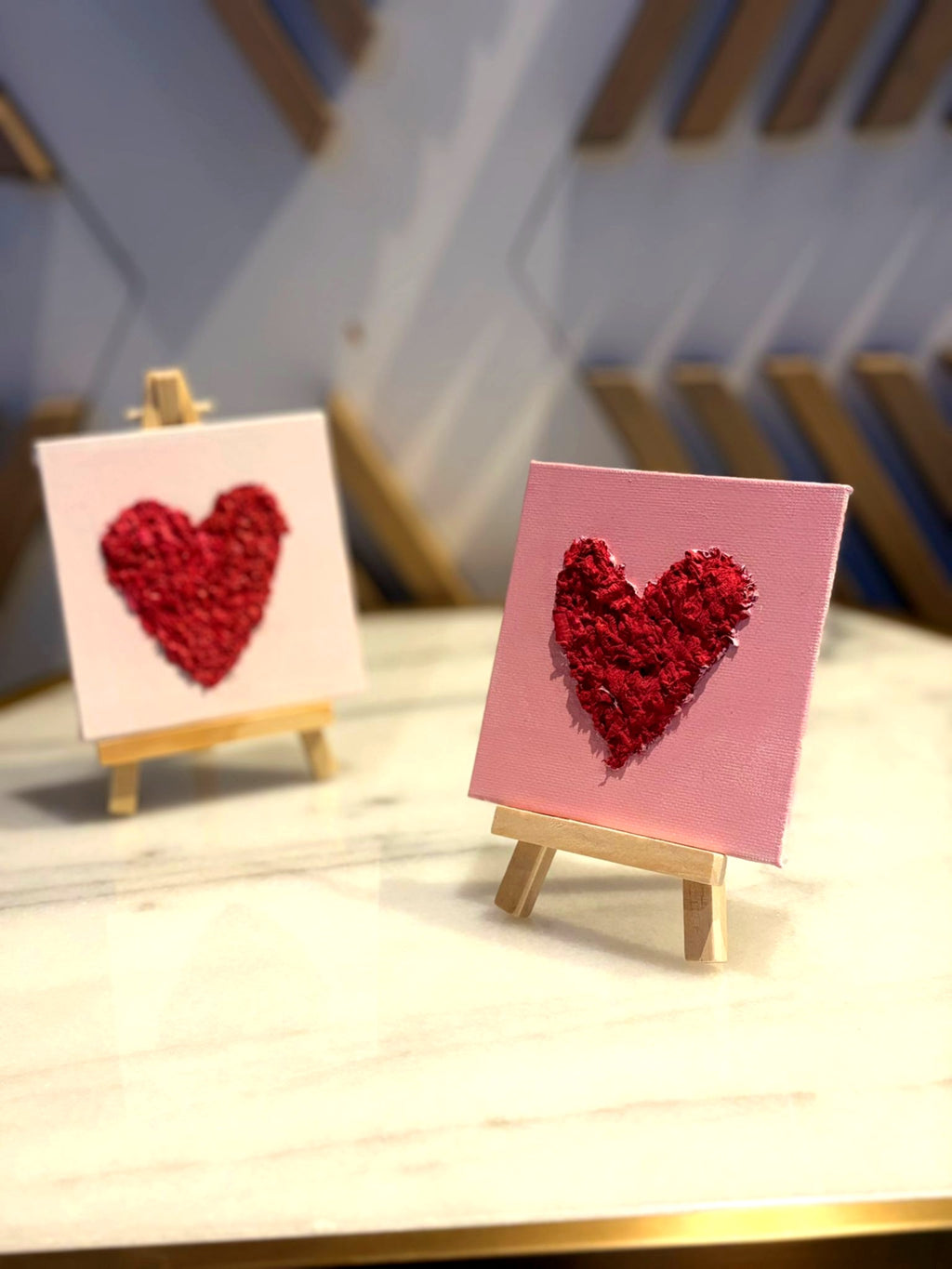 Mini heart canvas